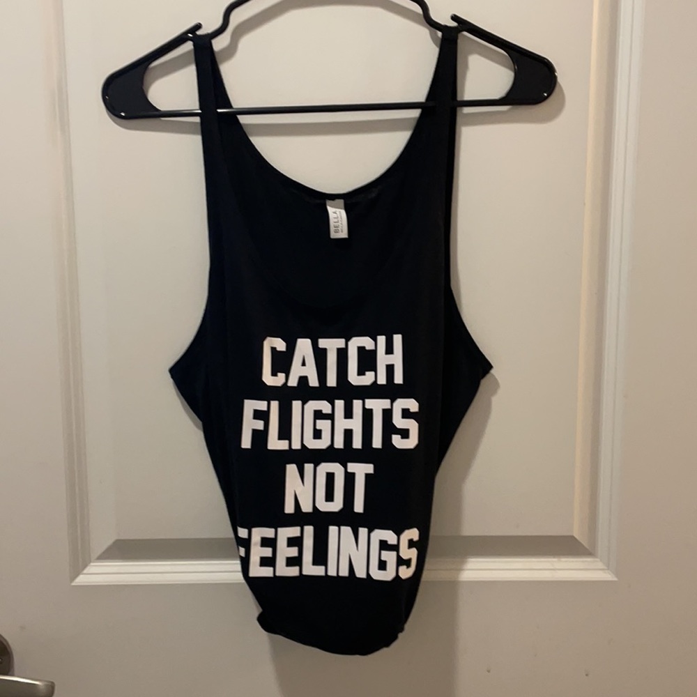 Black travel tank